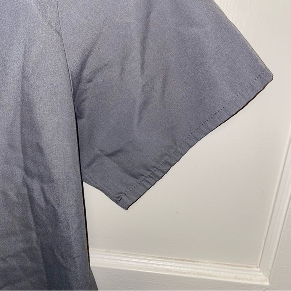 Natural Uniforms Gray Medium Solid V-Neck Scrub Set Medical Scrub Tops Pants - Picture 8 of 16